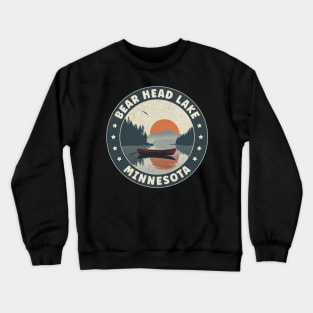 Bear Head Lake Minnesota Sunset Crewneck Sweatshirt